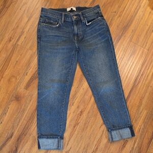 Current/Elliot Cuffed Cropped Straight leg denim jeans 26